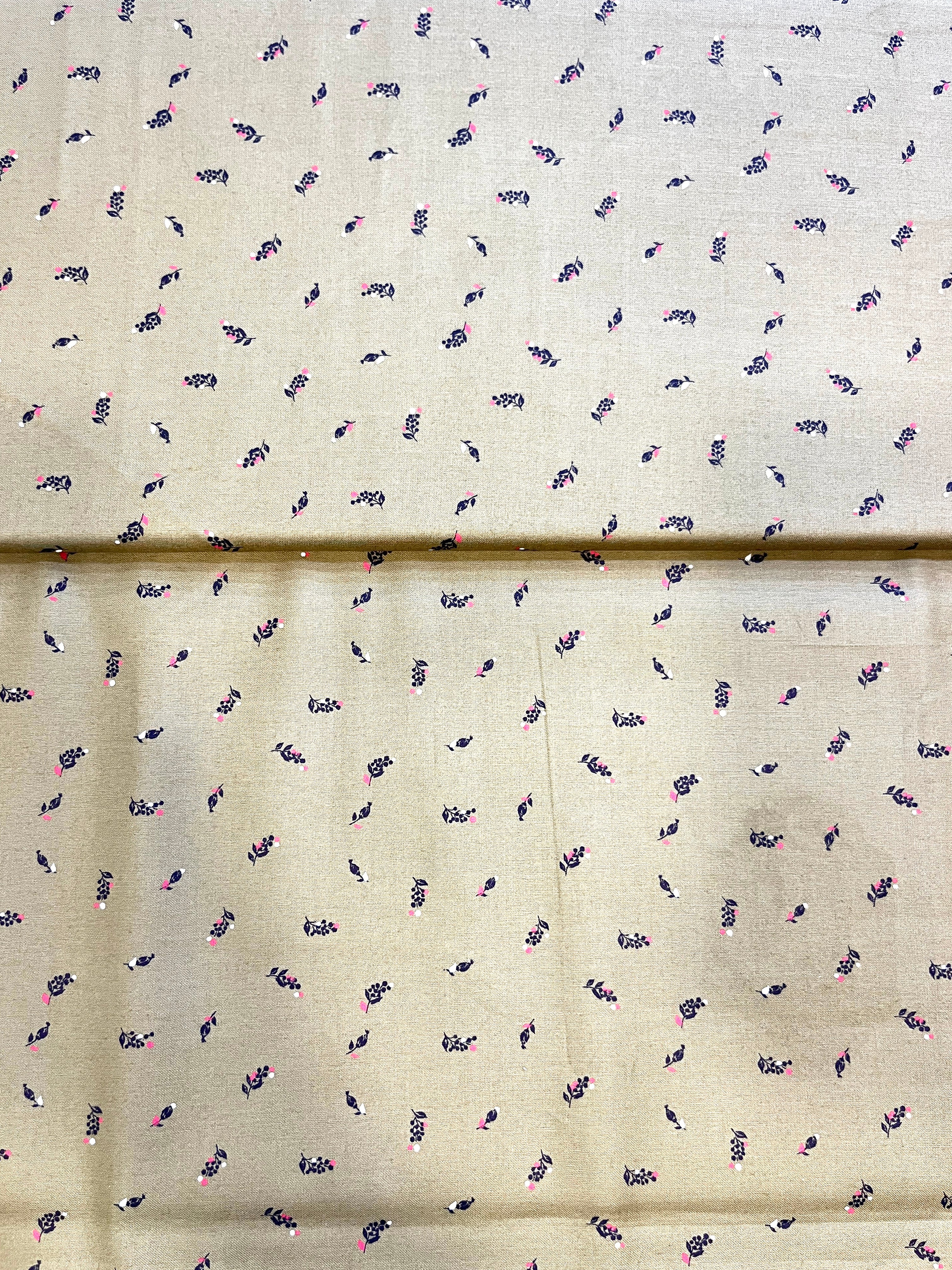 Beige 100% Giza Cotton Printed Shirt