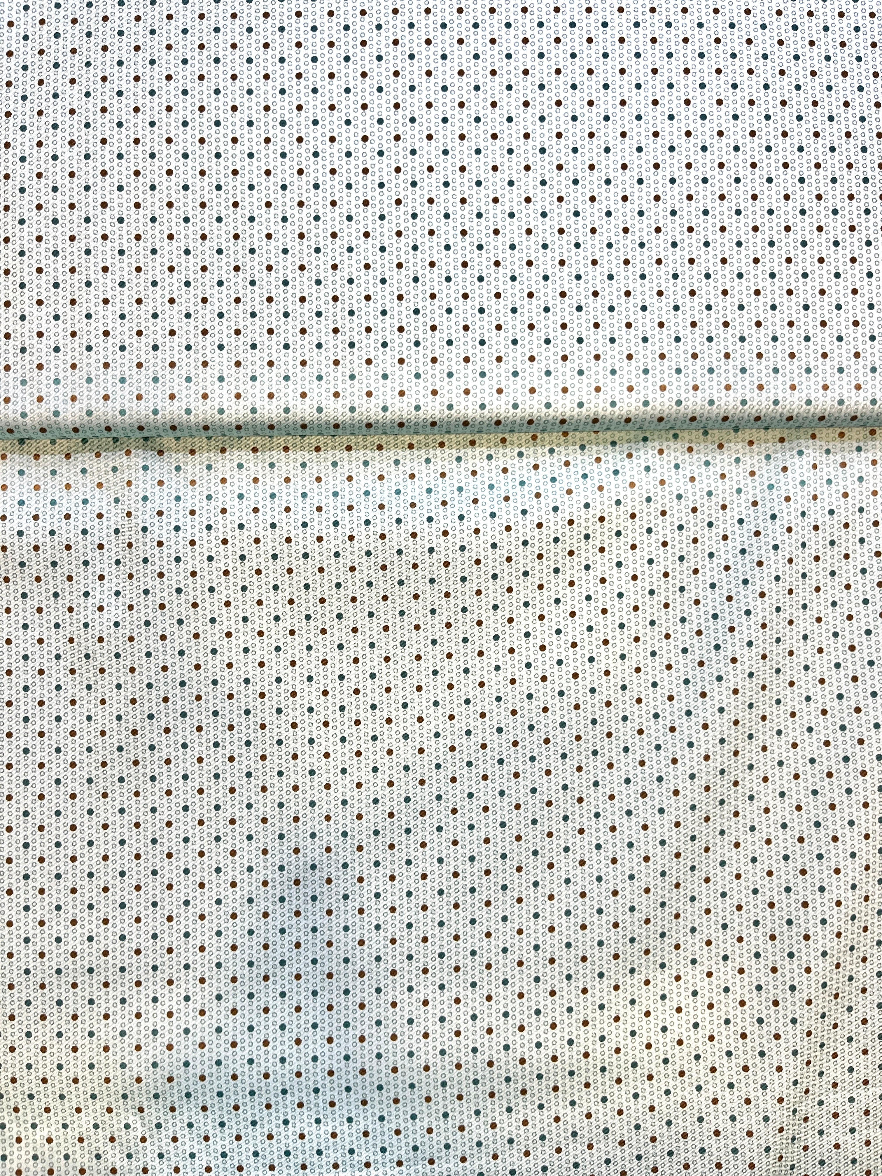 100% Giza Cotton White Printed Shirting Fabric