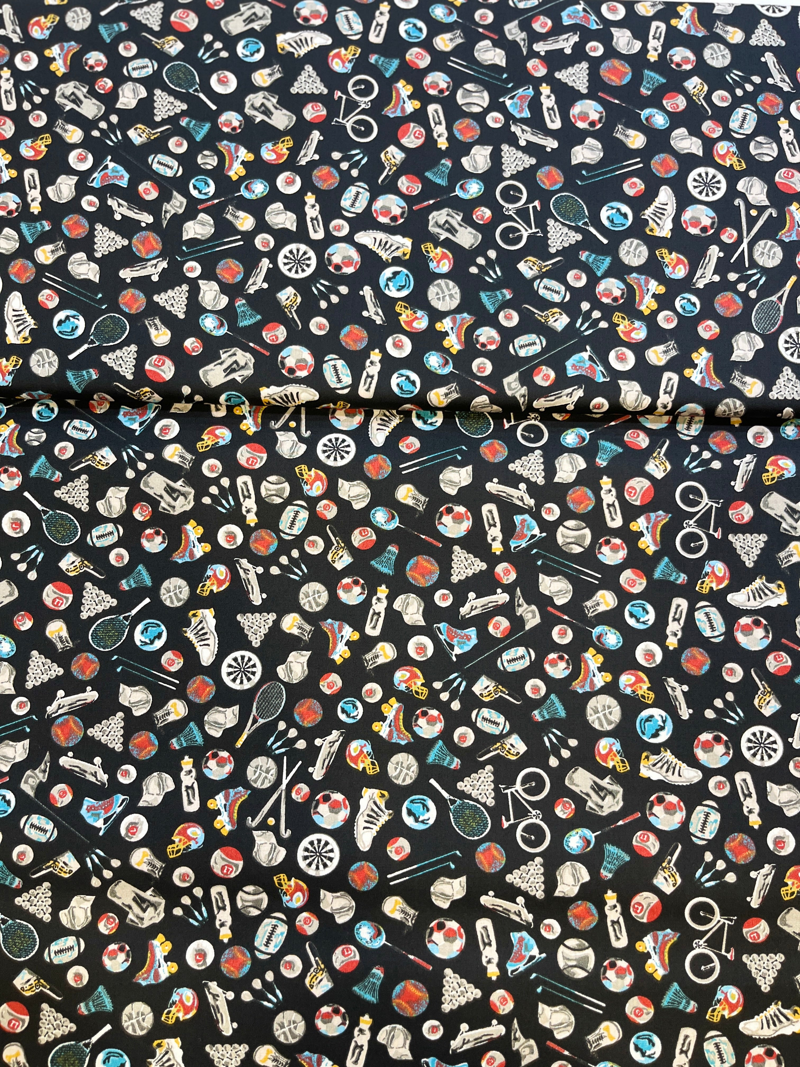 100% Giza Cotton Black Printed Shirting Fabric