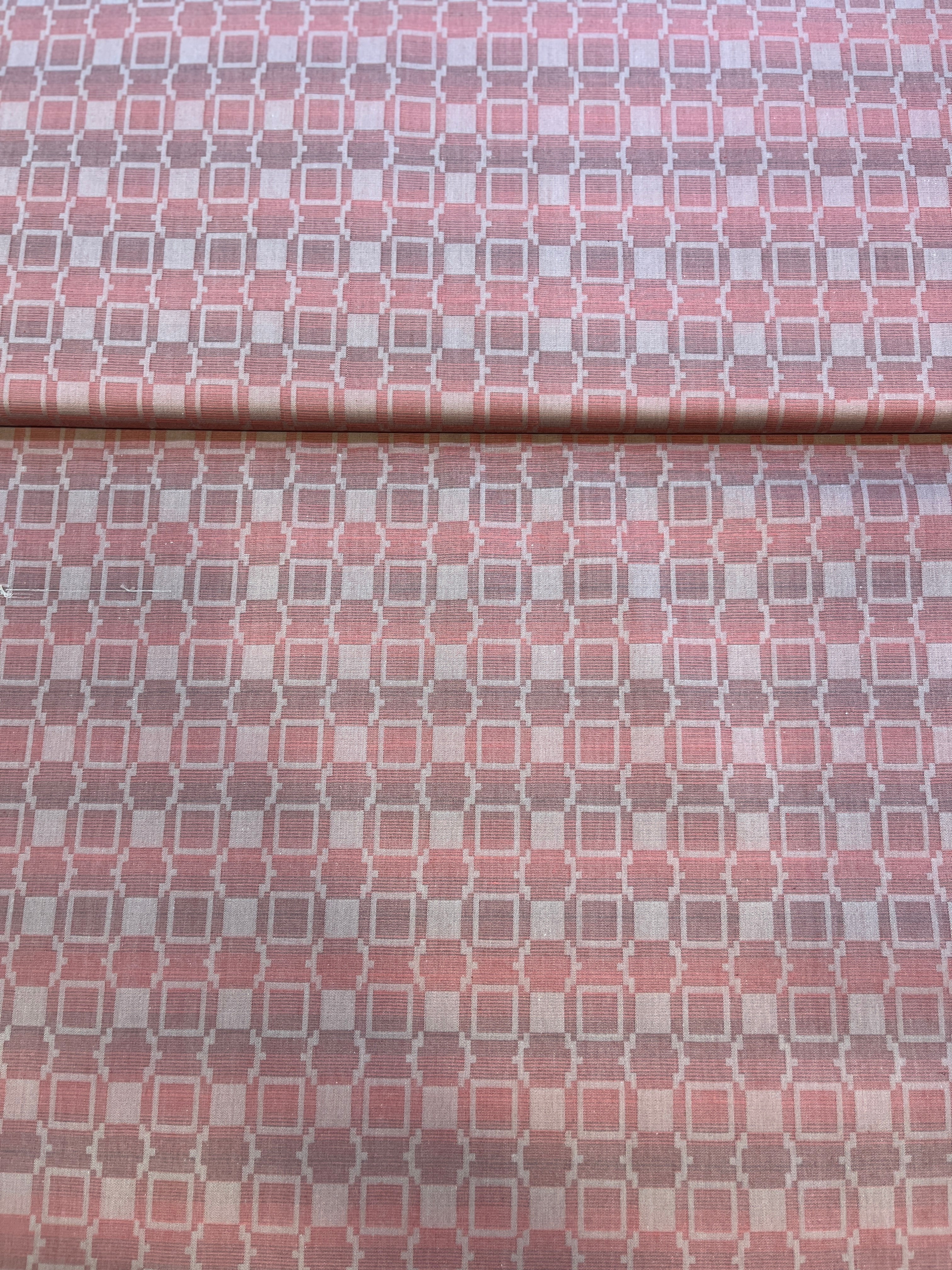 100% Giza Cotton Lavender and Gold Printed Shirting Fabric