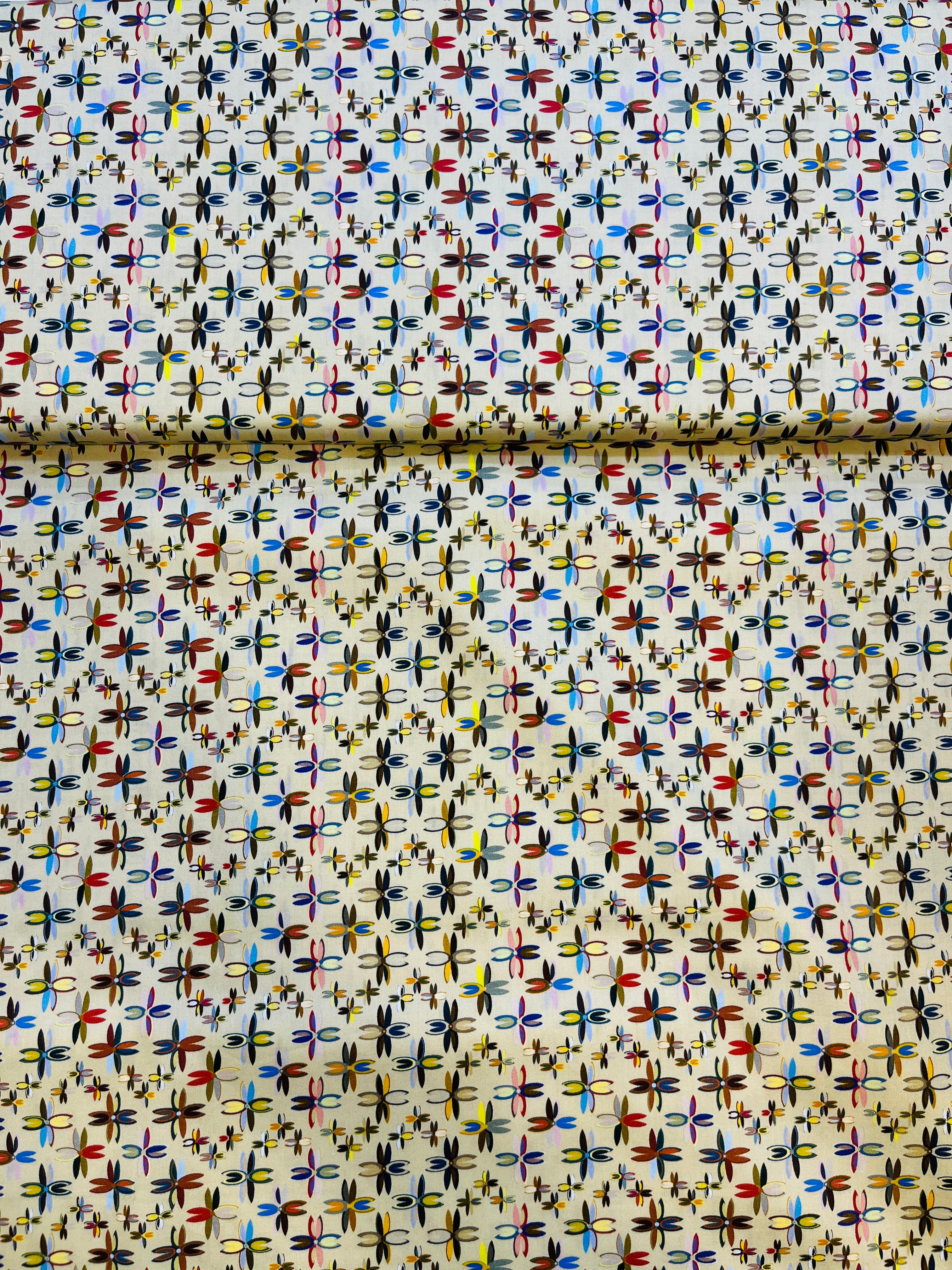 100% Giza Cotton Multicolored Printed Shirting Fabric