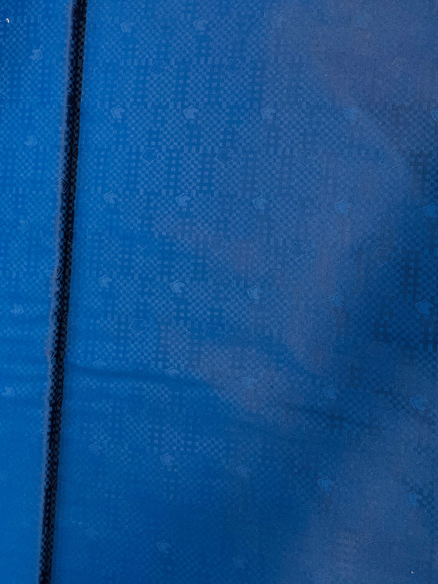 Blue giza cotton self printed fabric