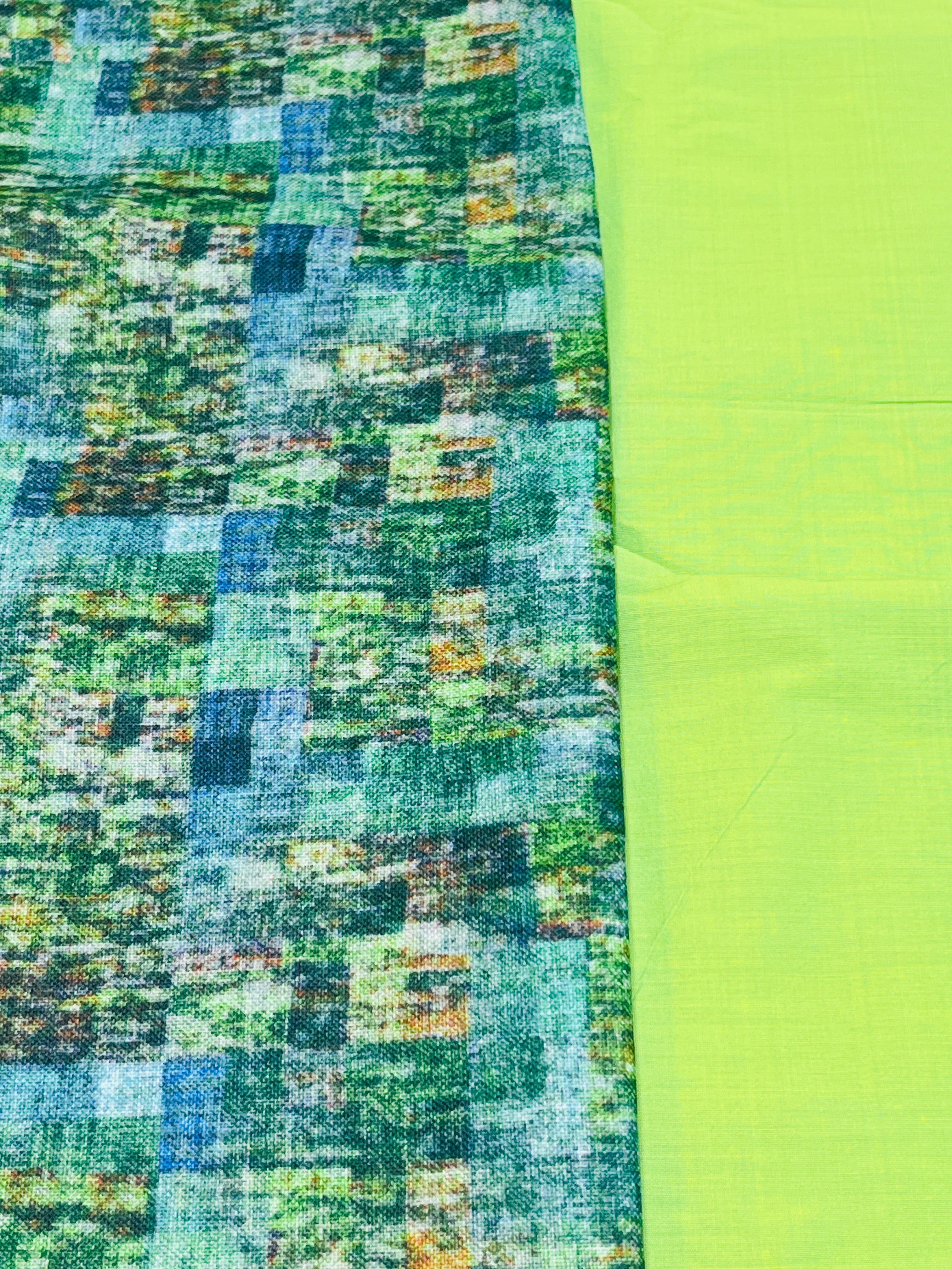 Printed Green jacket with  Silk Kurta and Pajama Set