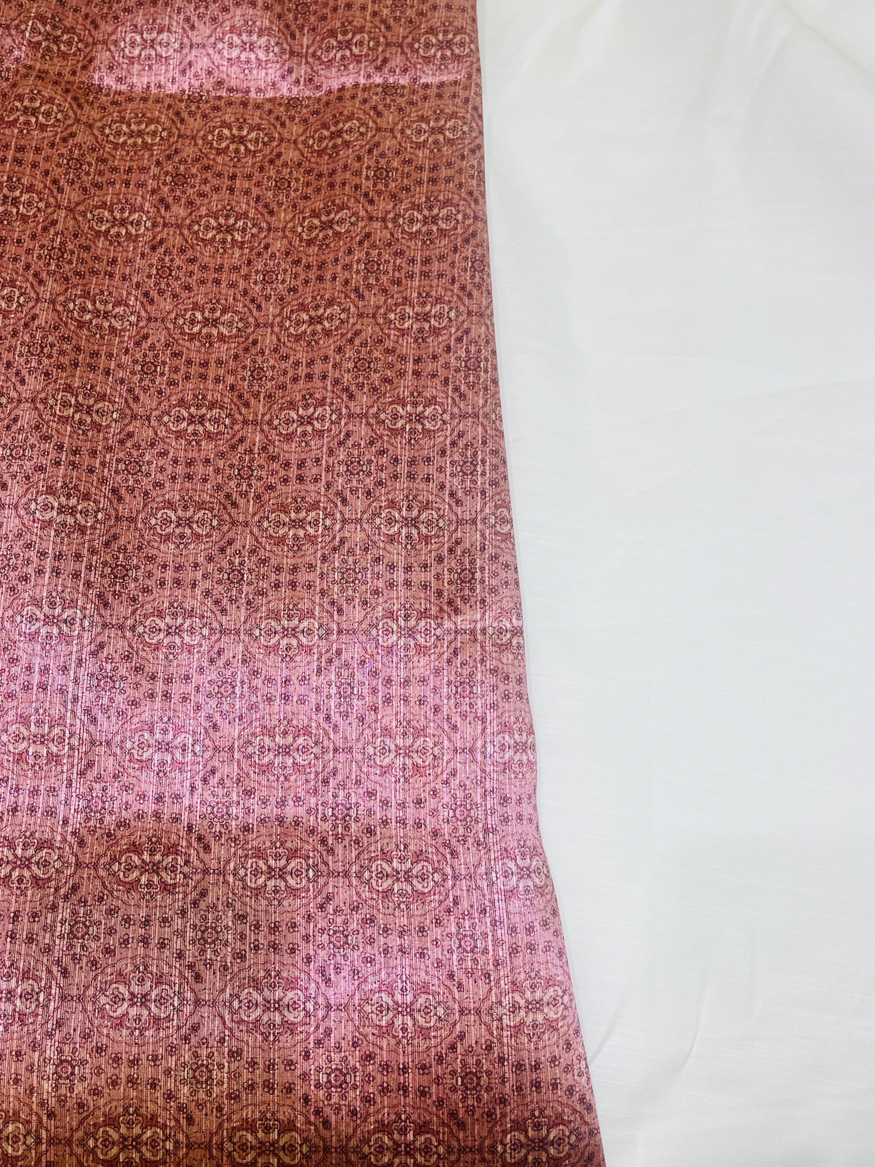 Printed onion Silk Kurta and Pajama Set