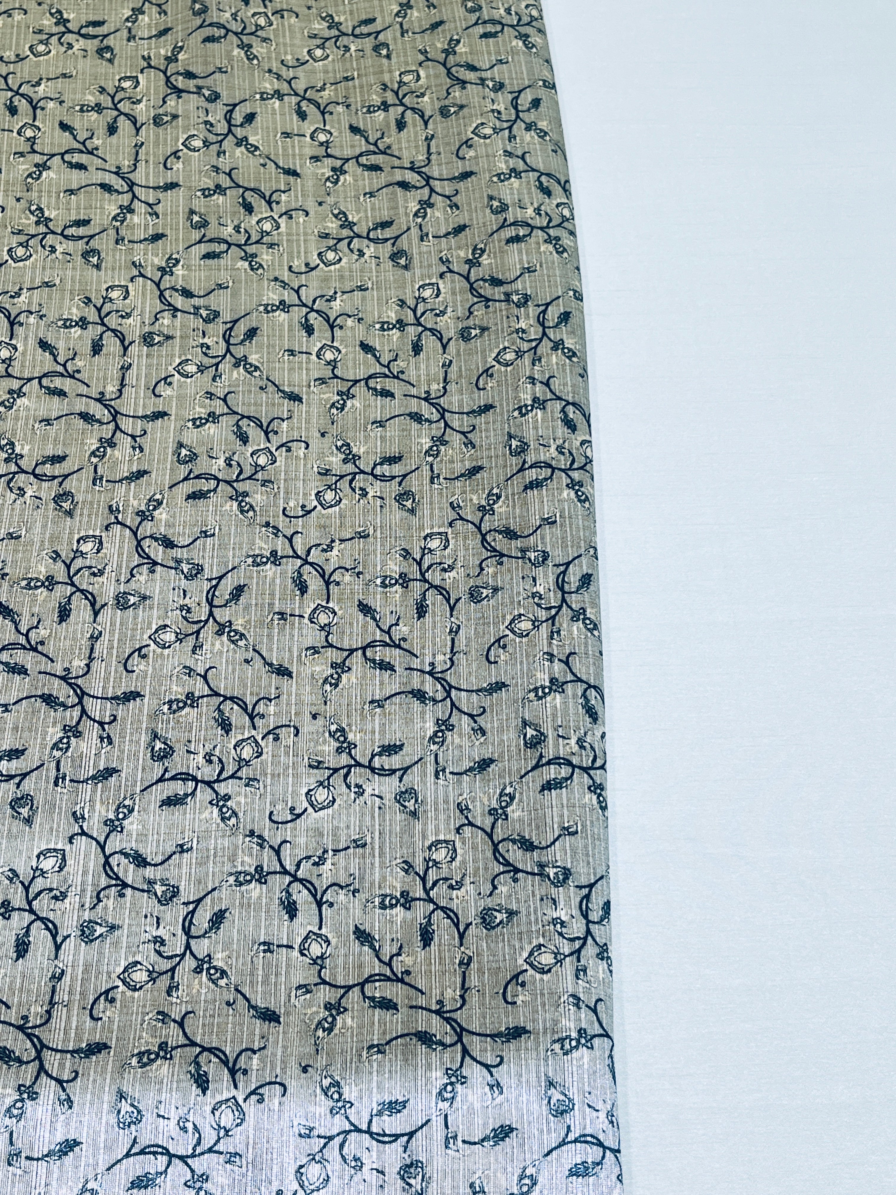 Dusty beige/green Silk Kurta Set