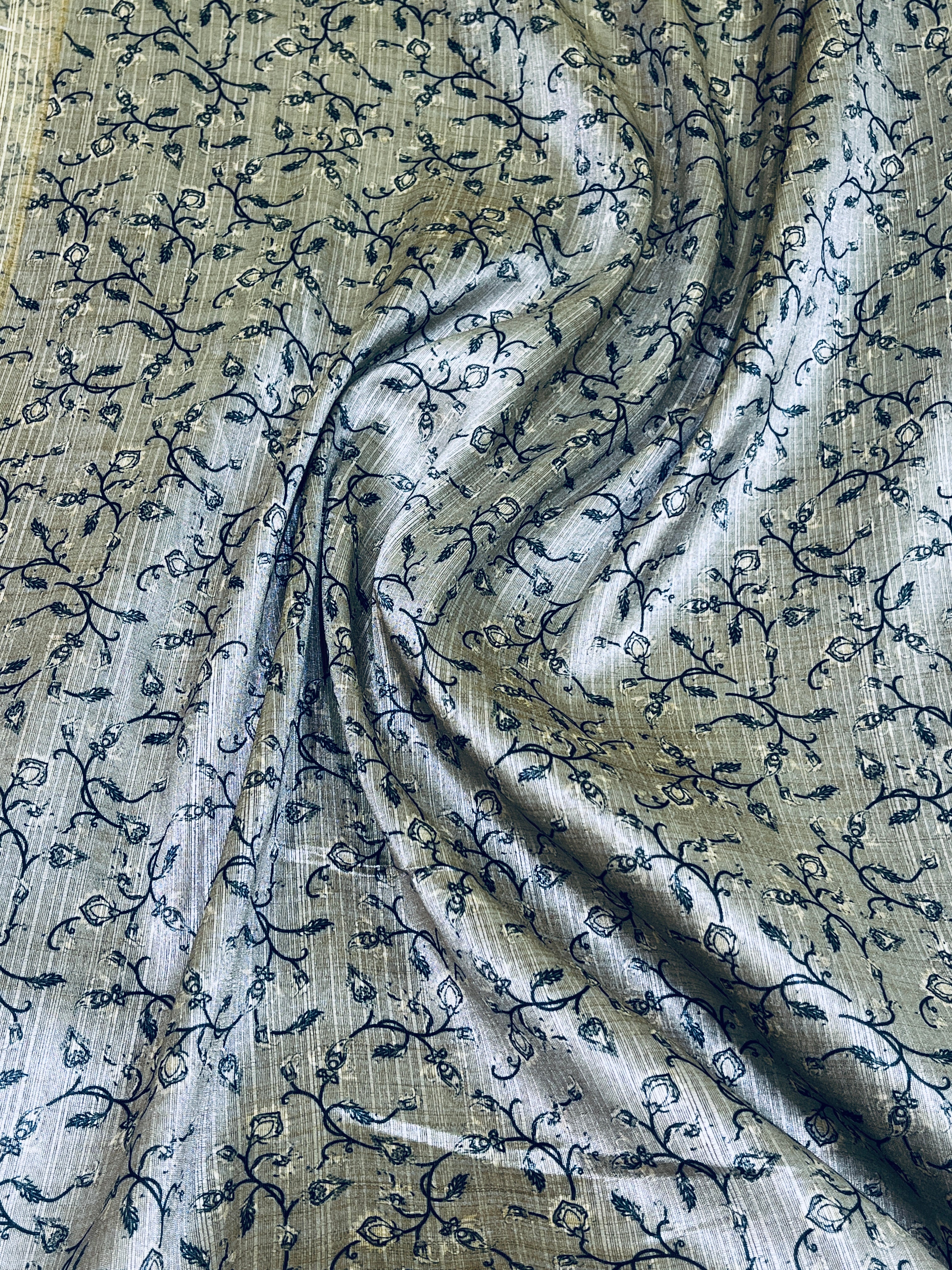 Dusty beige/green Silk Kurta Set