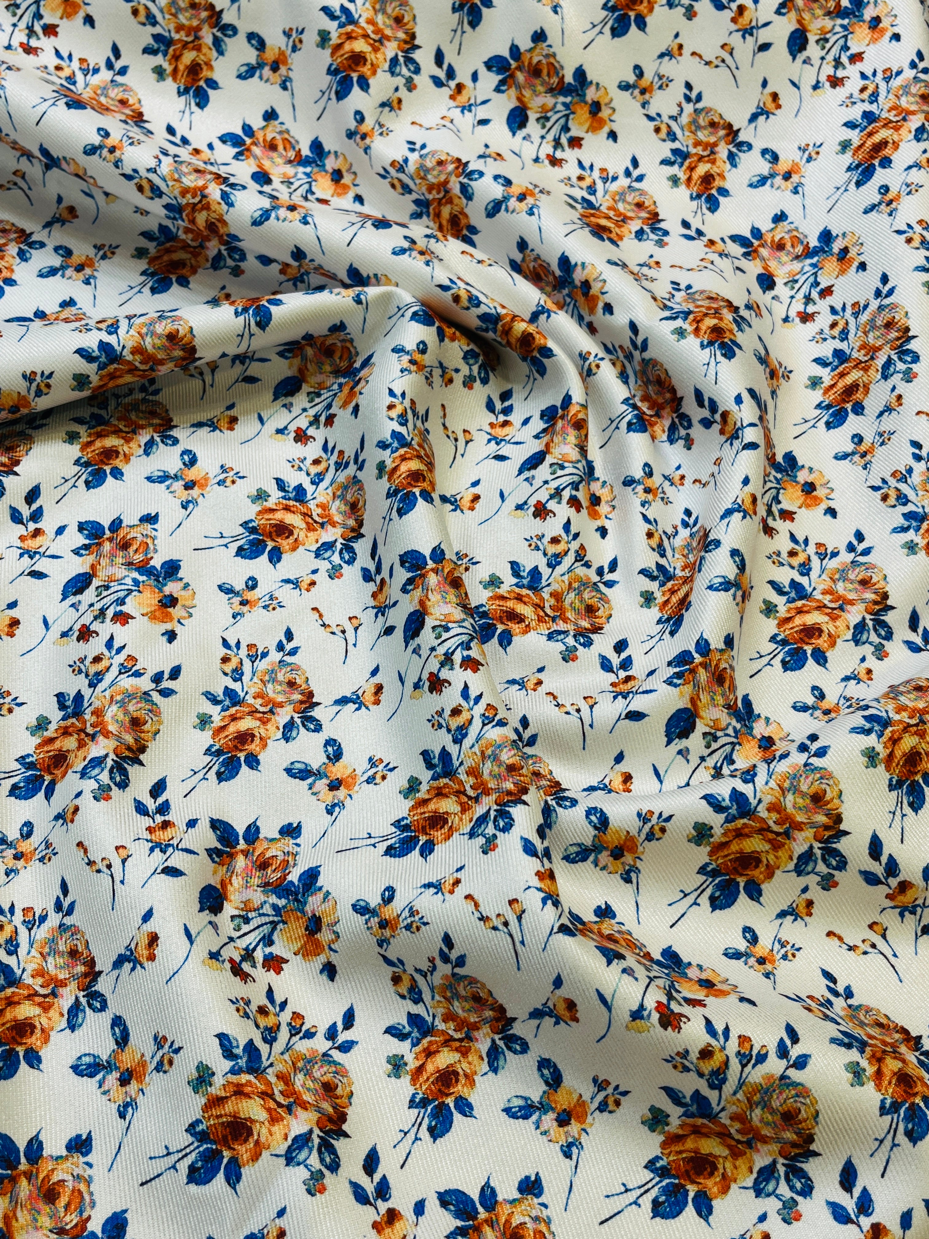 Multicolor Floral Printed jacket wih plain silk Kurta Set