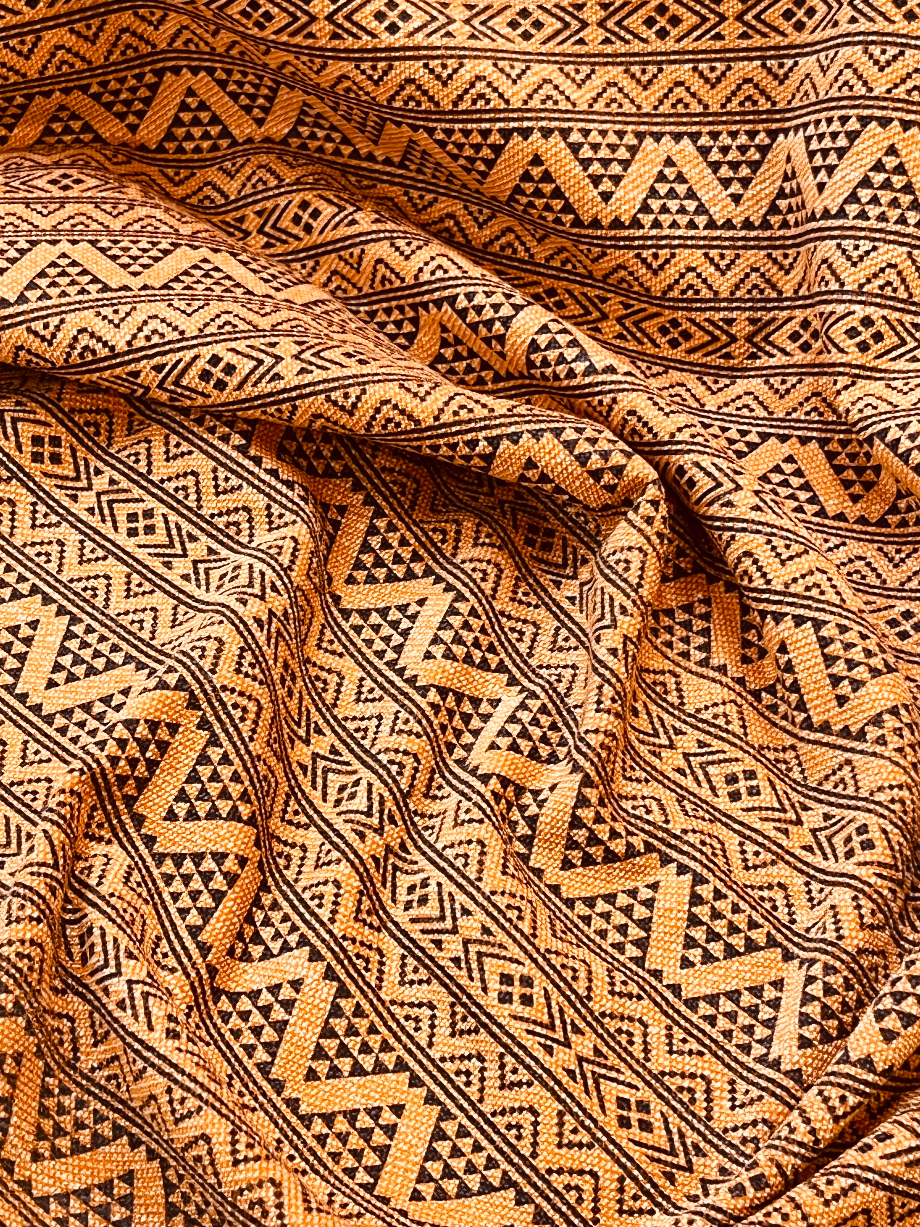 Ivory Beige Printed Jacket with Silk Kurta and Pajama Set