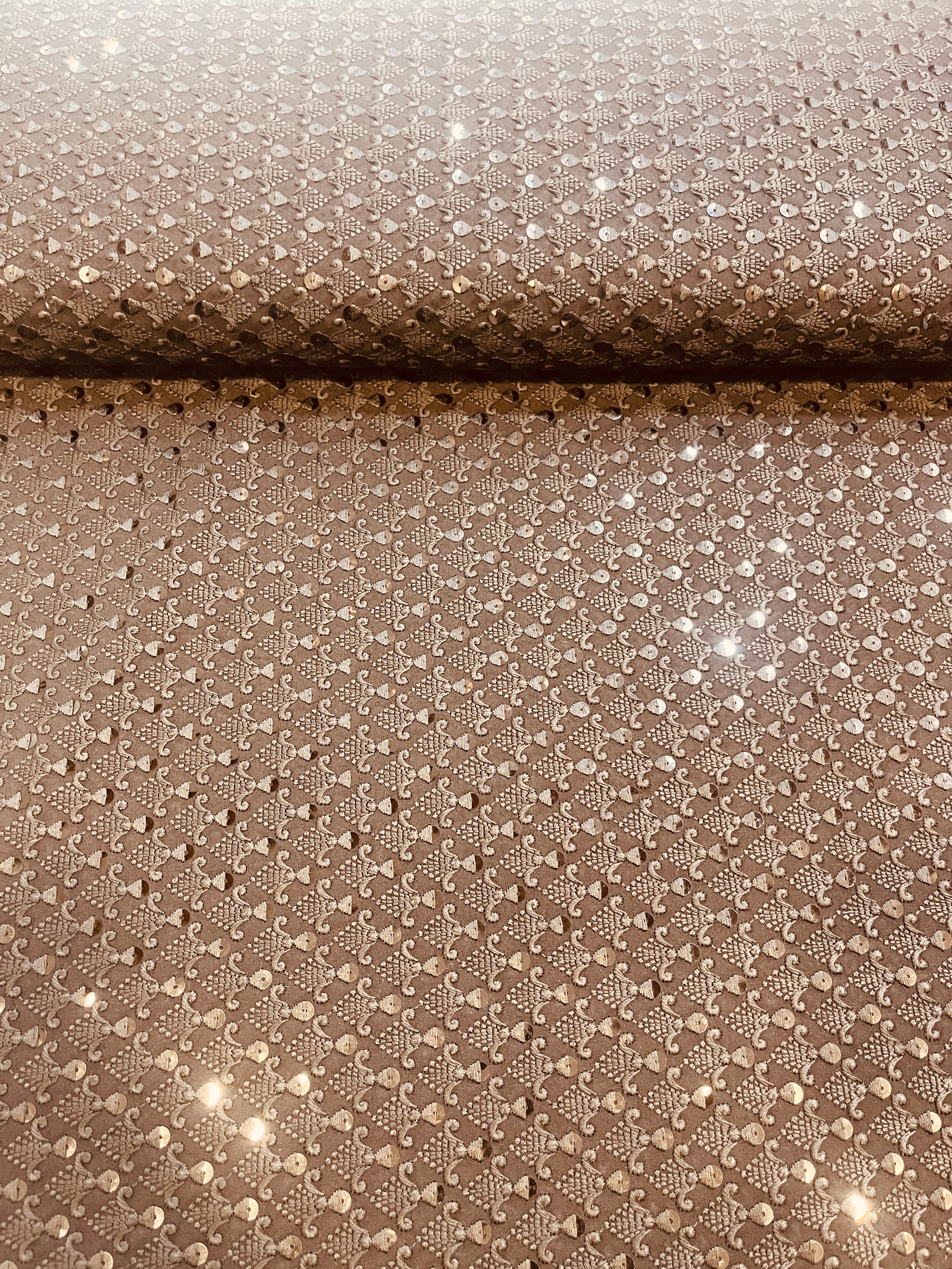 Sequin Embroidered Chikankari Kurta Fabric